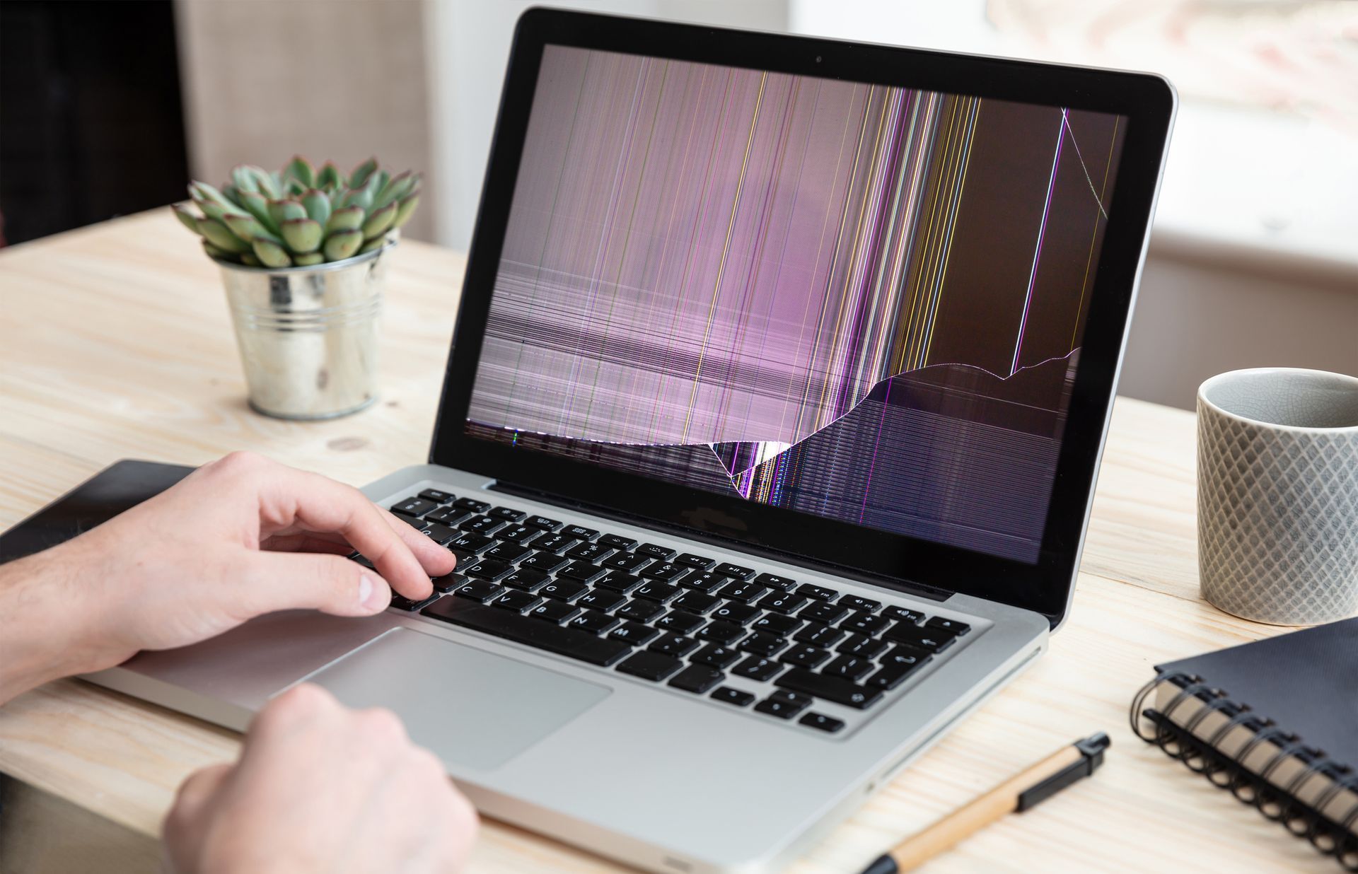 Broken Laptop Screen | Sydney, NSW | Always Apples A MacBook in need of Apple Mac computer repair services in Sydney