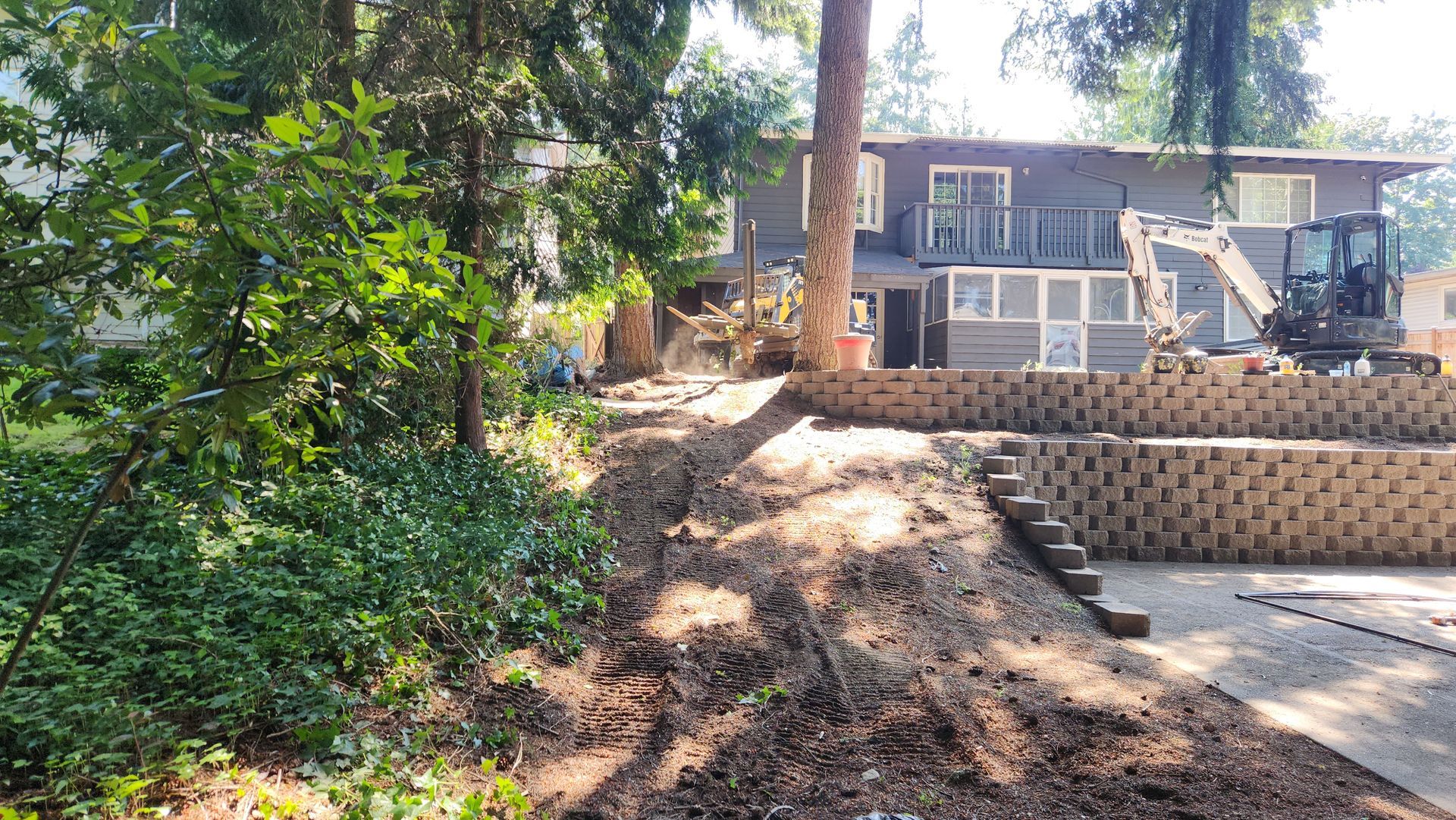 Stairway Hardscape Before Arlington WA