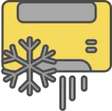 Yellow credit card with snowflake and melting icicles, indicating a frozen or icy card concept