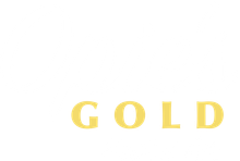 Gold text on a white background