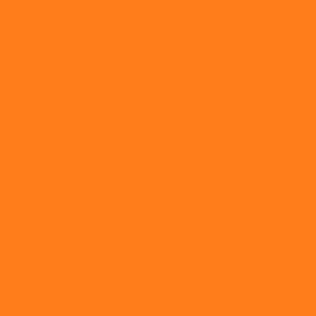 Solid orange background.