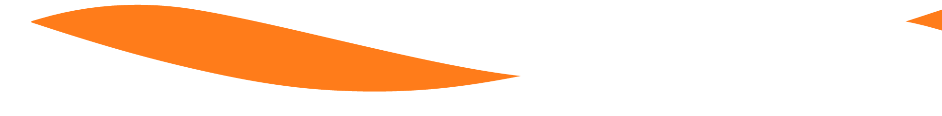 Orange abstract shapes on a white background.