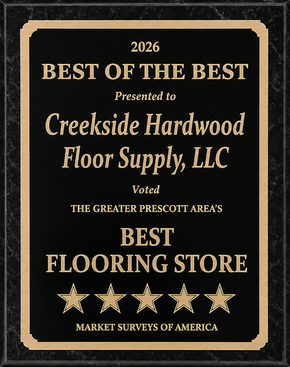 2026 Best of the Best award plaque for Creekside Hardwood Floor Supply, LLC, Best Flooring Store