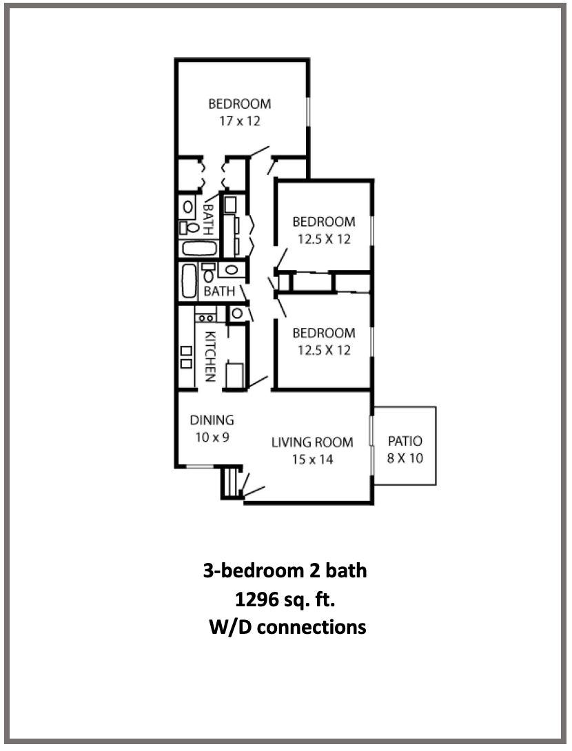 Floor plan 3 bed 2 bath