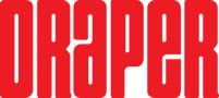 The word draper is written in red on a white background.