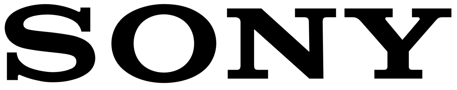 The word sony is written in black on a white background