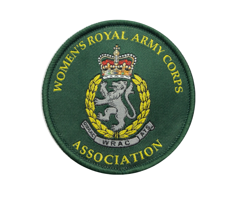 Circular WRAC Association embroidered badge