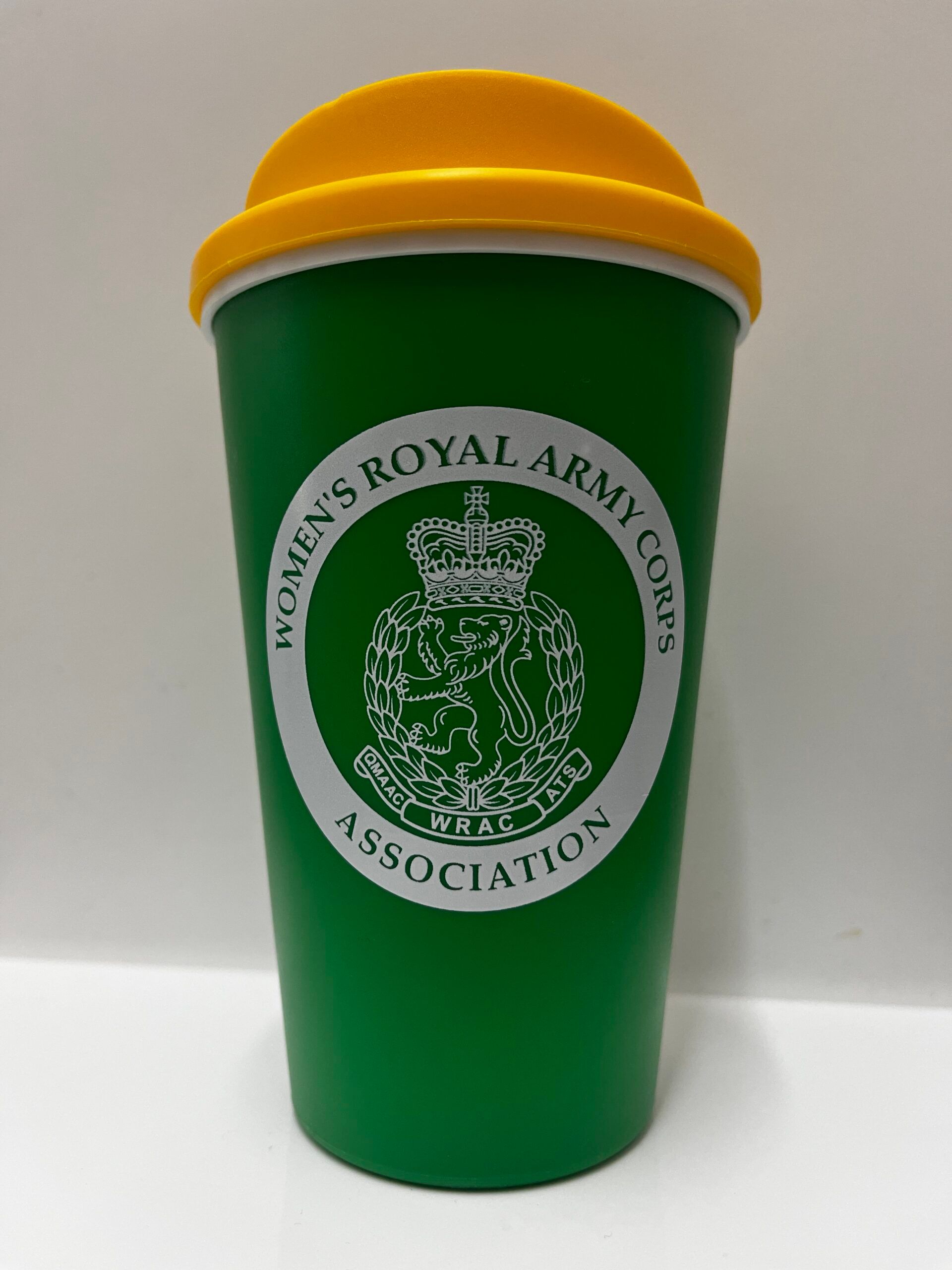 WRAC Association plastic cup with lid