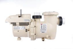 A swimming pool pump is shown on a white background.
