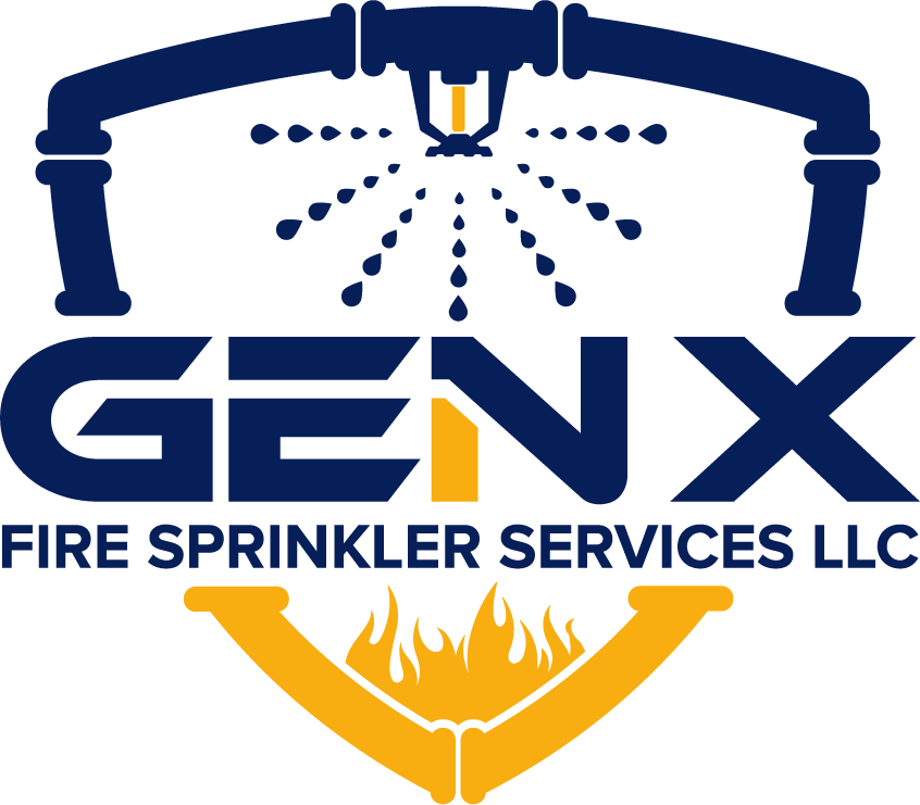A logo for genx fire sprinkler services llc