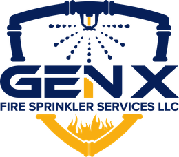 A logo for genx fire sprinkler services llc