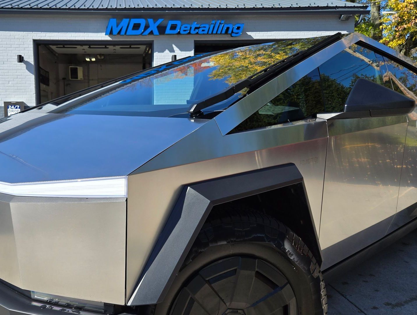 cybertruck detailing & passivation to brighten the finish better than new