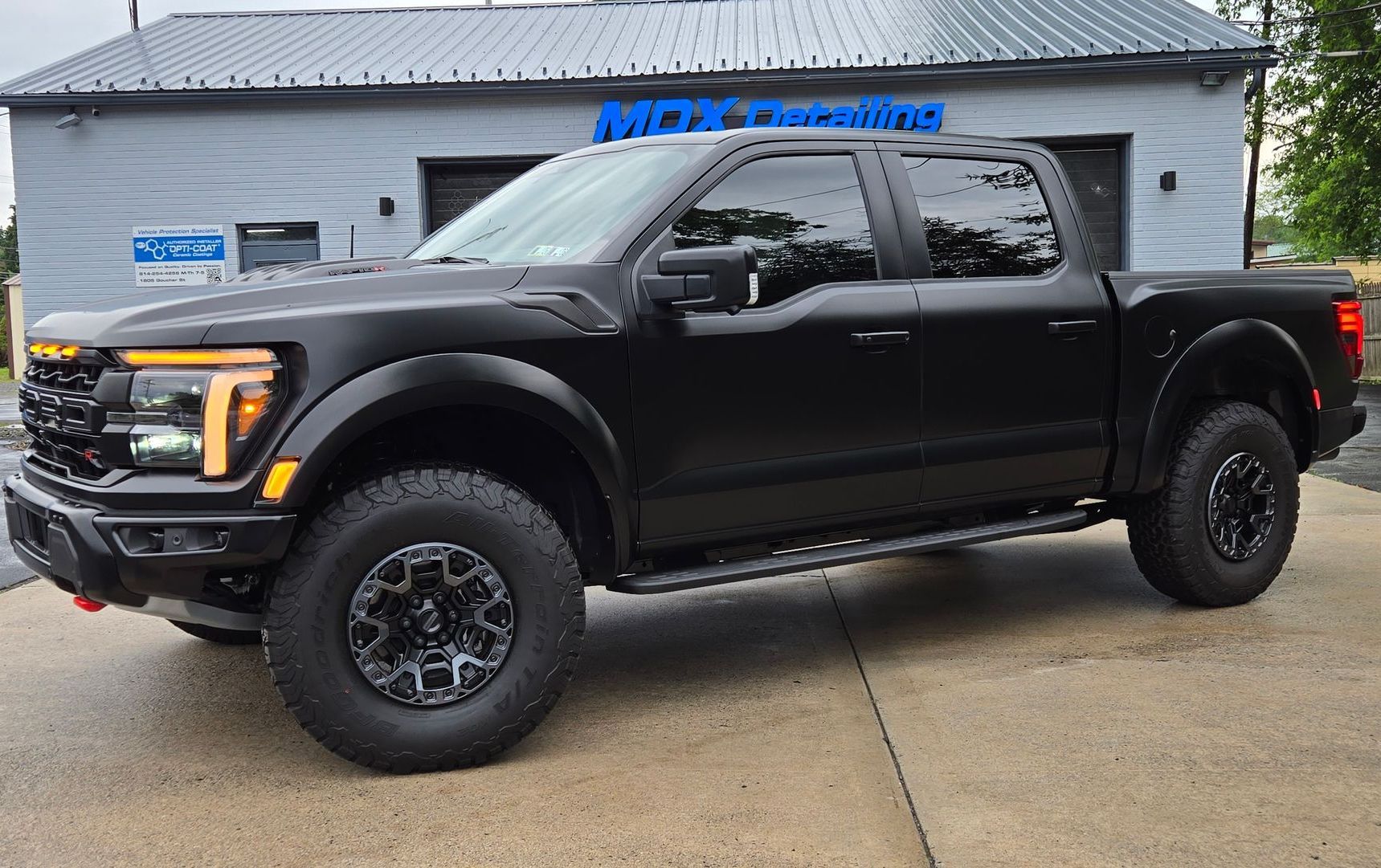 Ford Raptor Satin Black PPF Color Change Wrap Johnstown PA