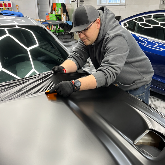 Vinyl car wrap.