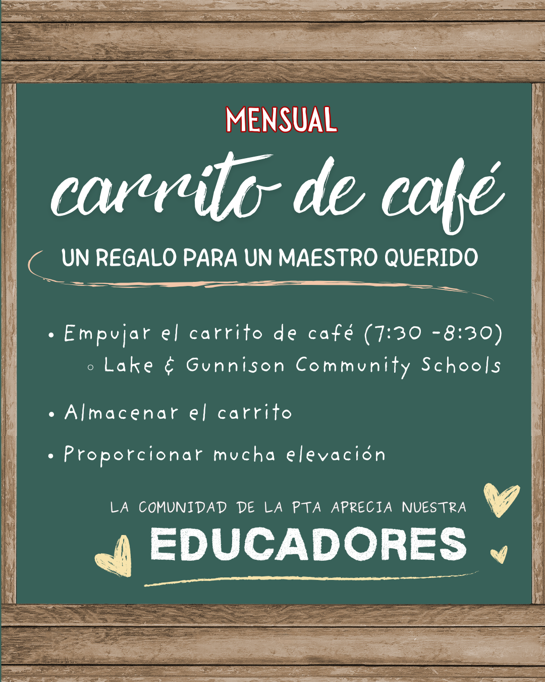 Green chalkboard: