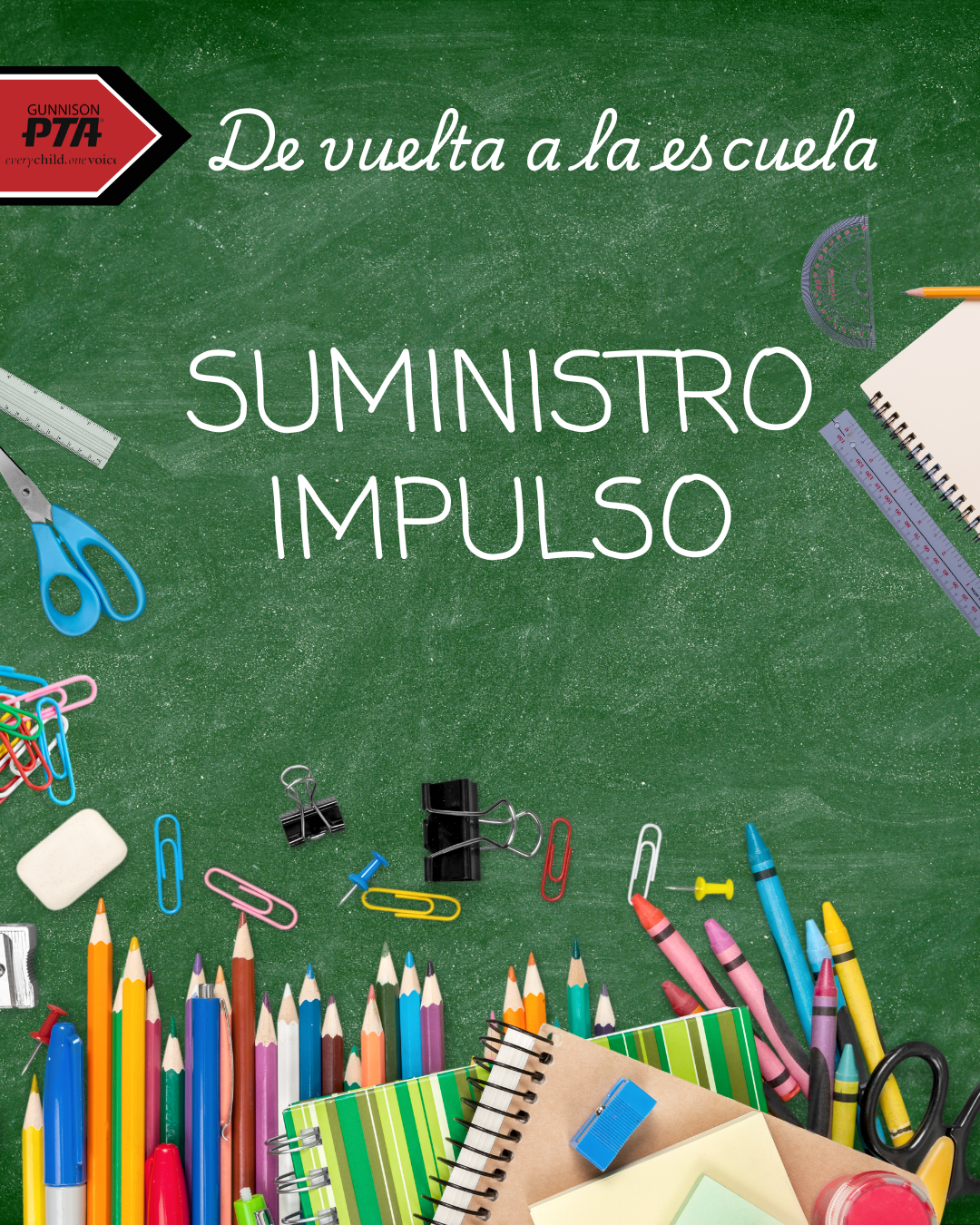 Back-to-school flyer with text