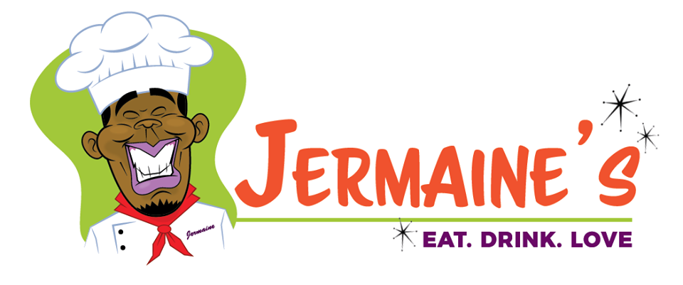 Chef logo: Smiling person with white hat, red scarf, and the words