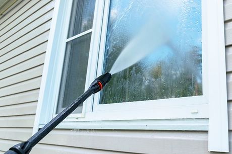 Pressure Washing The Windows Pressure Washing The Windows