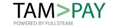 The tam pay logo is powered by full steam