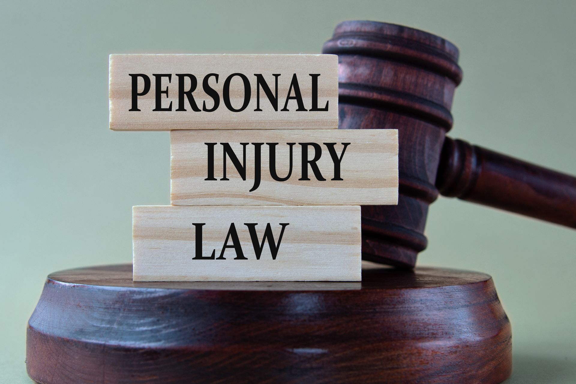 Gavel and law book background symbolizing personal injury lawyer services.