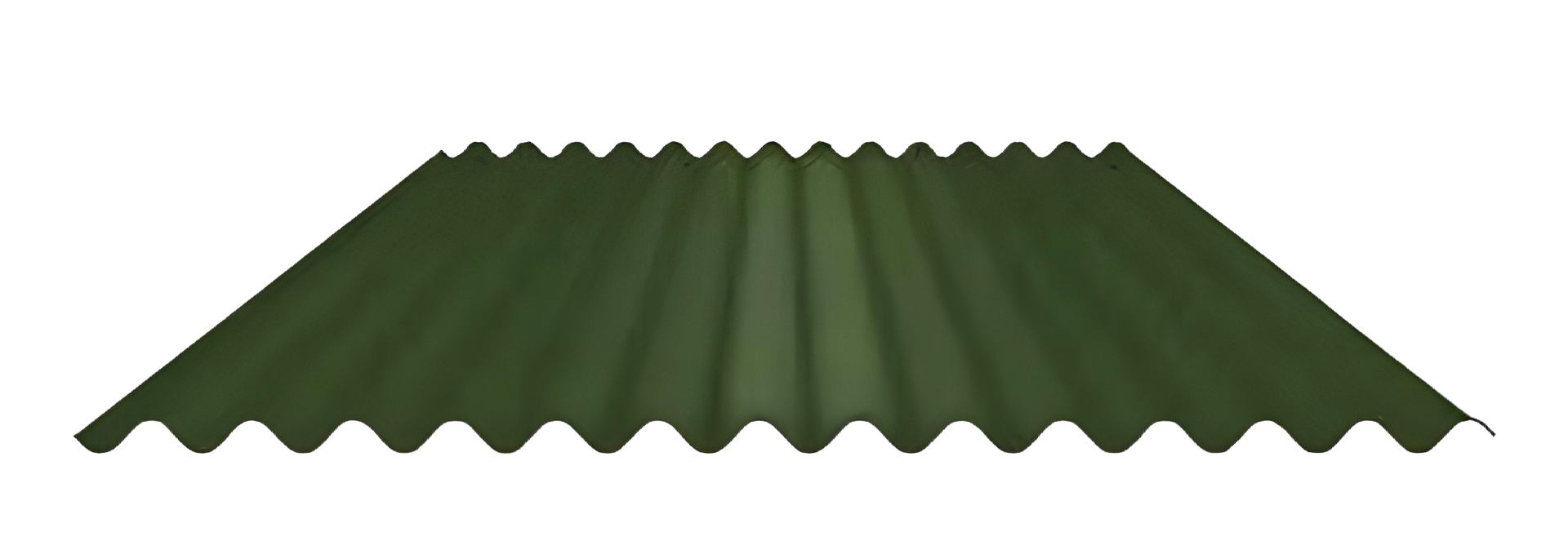 Green corrugated roof.