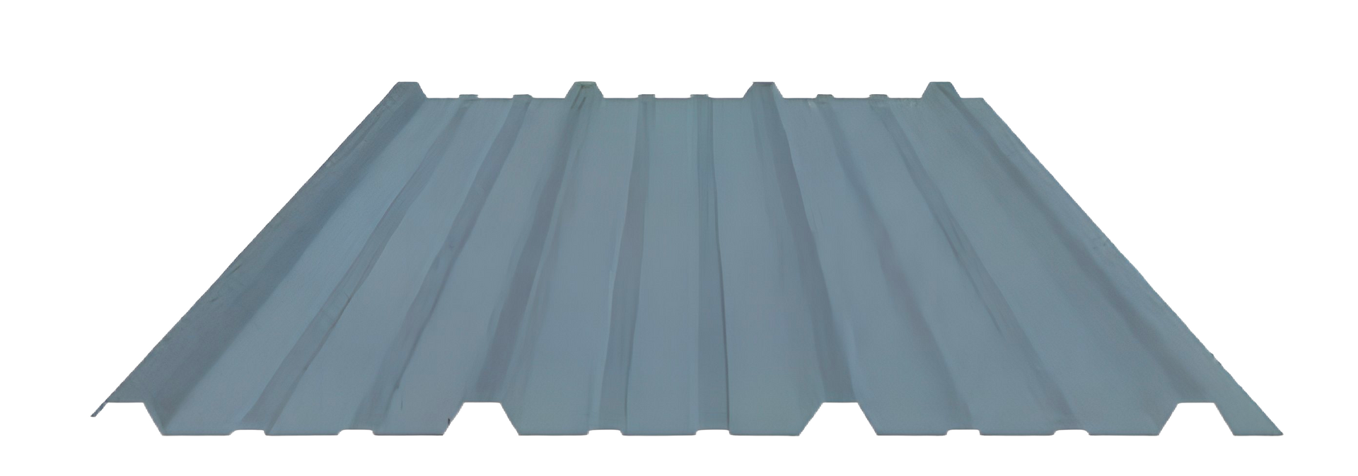 Gray metal corrugated roofing material.