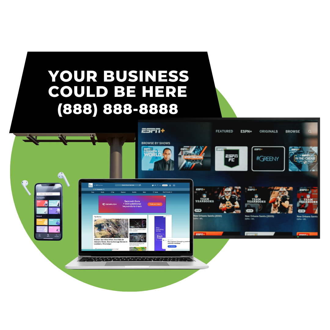 A billboard that says your business could be here