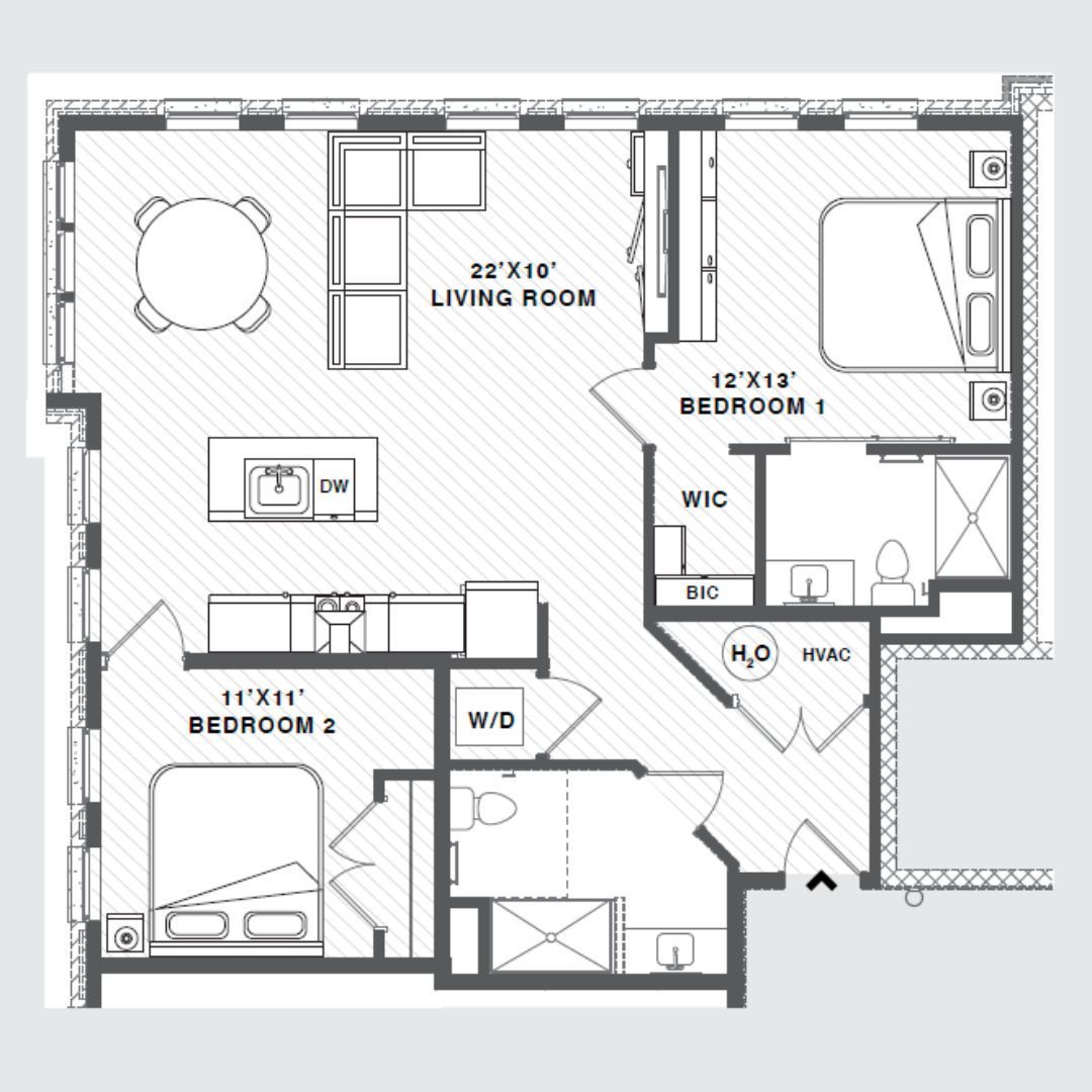 2 bedroom loft nj