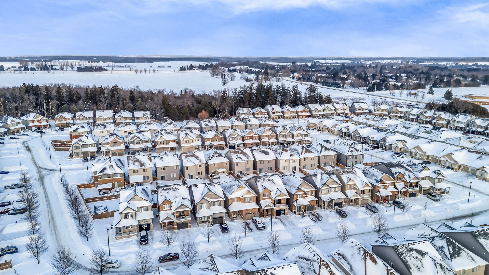 aerial view of Fergus, Ontario