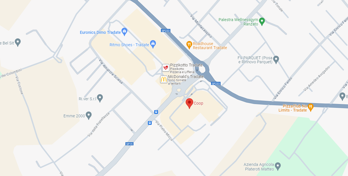 Punto vendita di Tradate mappa