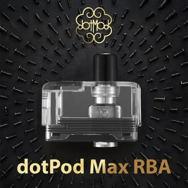 DotPod Max RBA 4ml Dotmod rigenerabile single coil con airflow pin intercambiabili per tiro MTL e DL