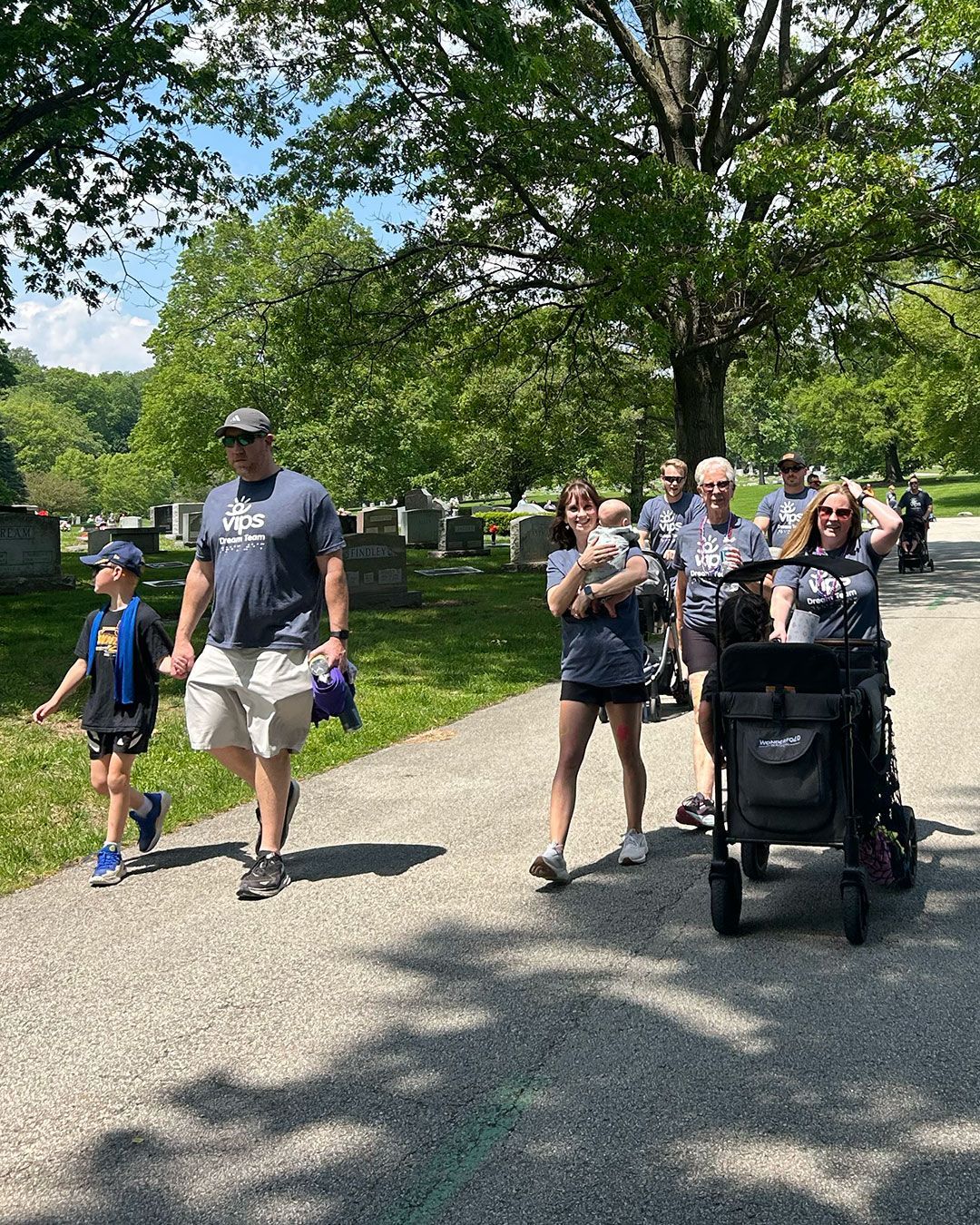 Families supporting VIPS during Walking for Dreams.