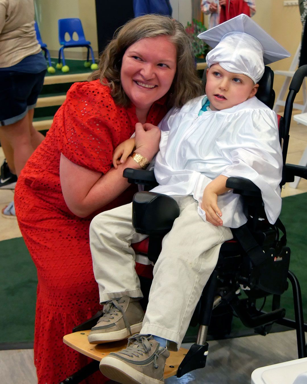 Miss Staci poses for a photo with Liam.