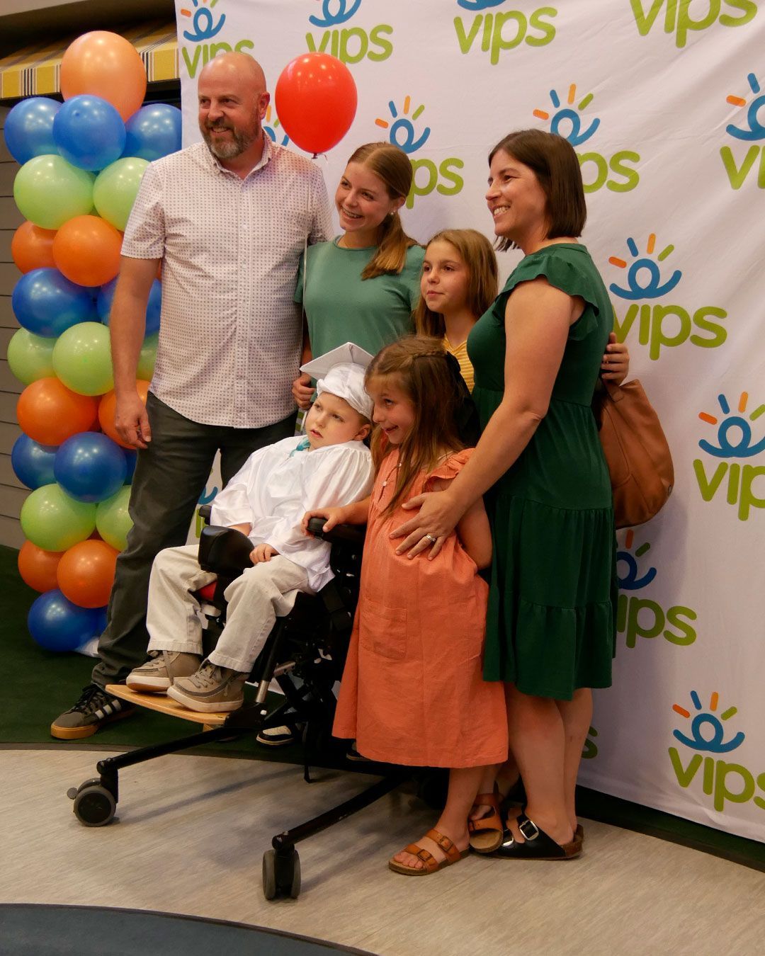 A family poses for a photo.