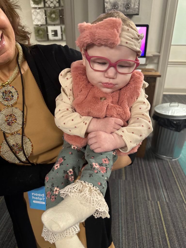 Brynn wearing her glasses