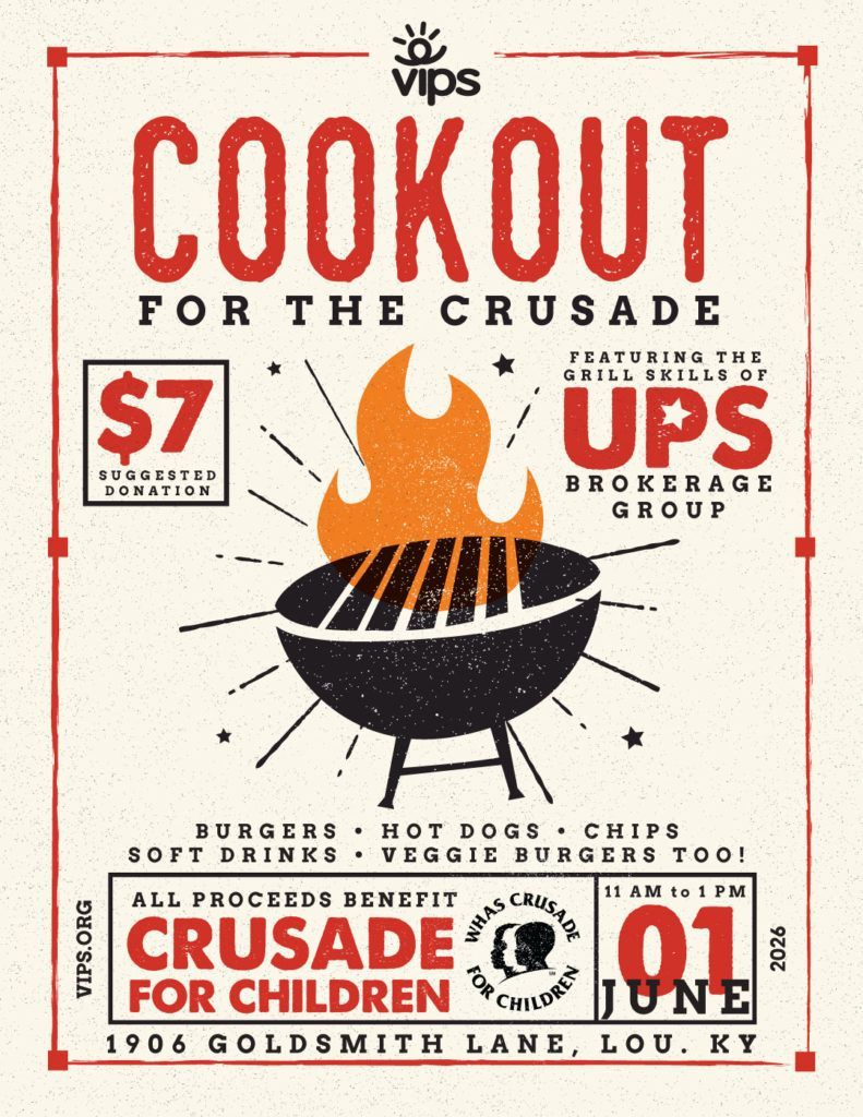 Graphic with details about the Cookout for the Crusade