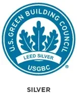 The logo for the u.s. green building council is silver.
