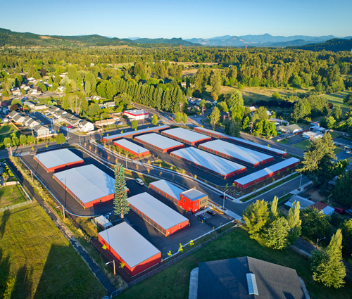 Alliance Self Storage arial view of entire facility