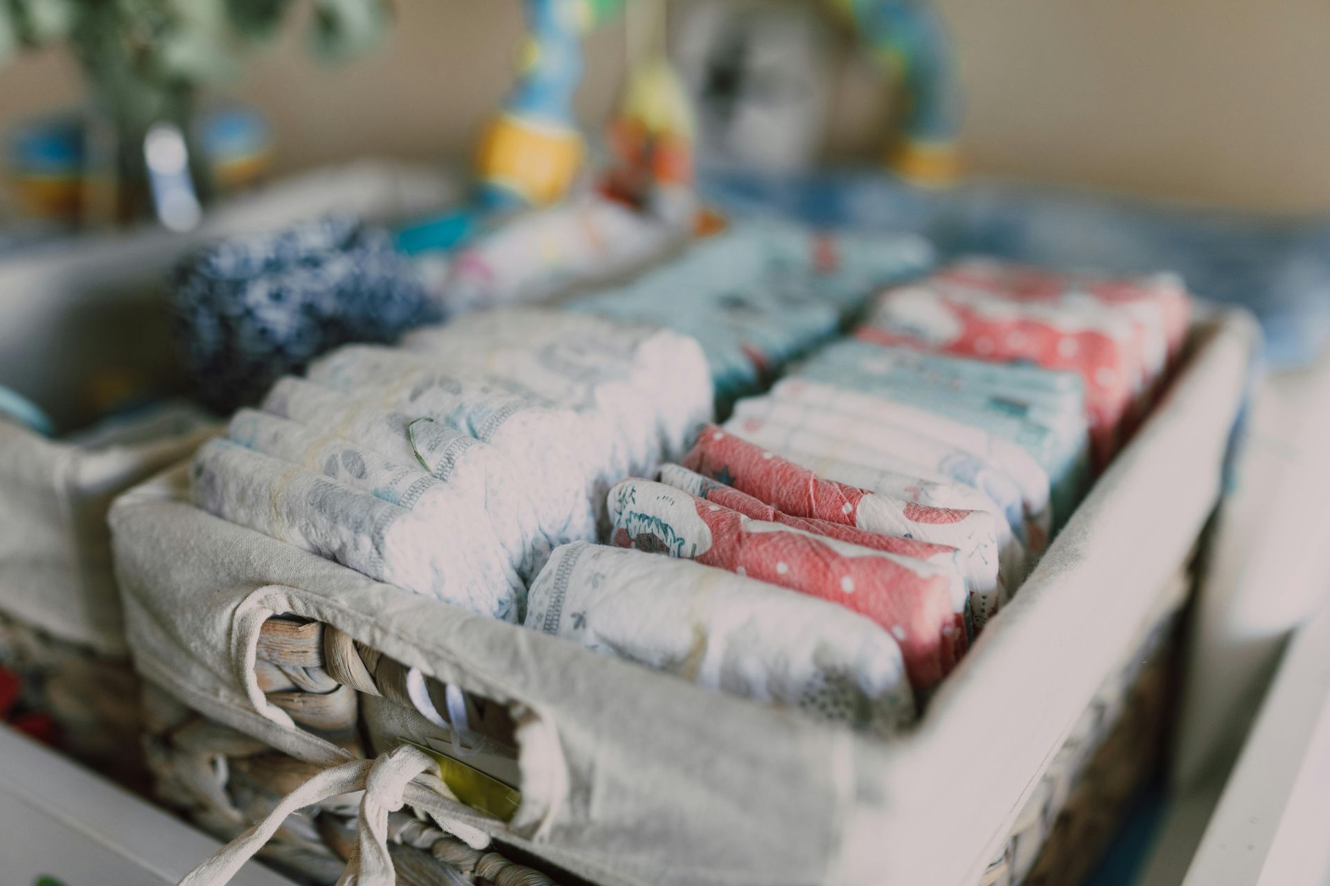 Baby clothes storage bins