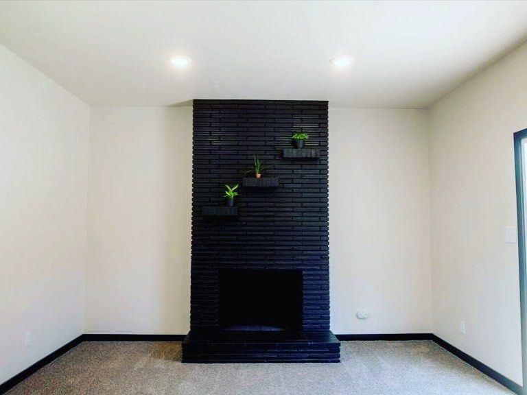 ongoing home renovation after image of fireplace
