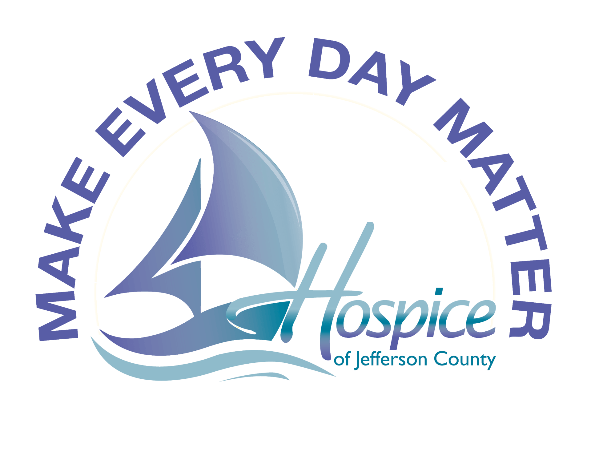 A logo for the hospice of jefferson county
