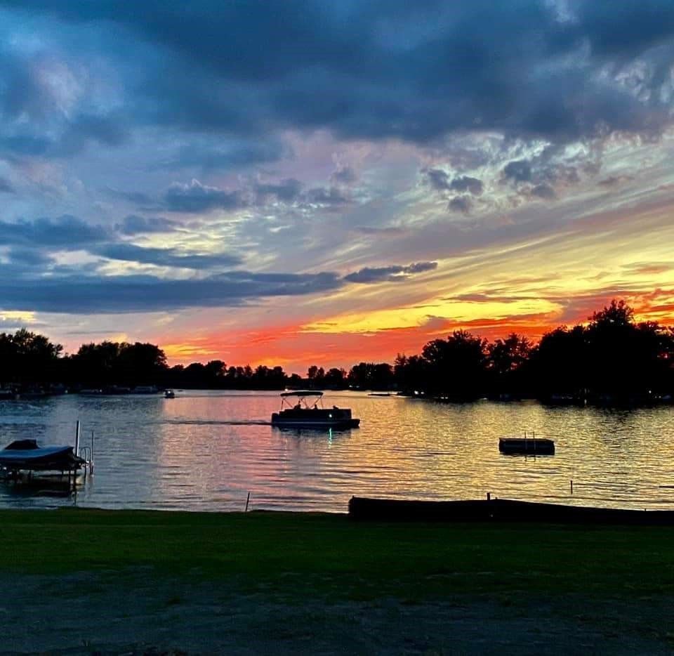 Posey Lake at sunset