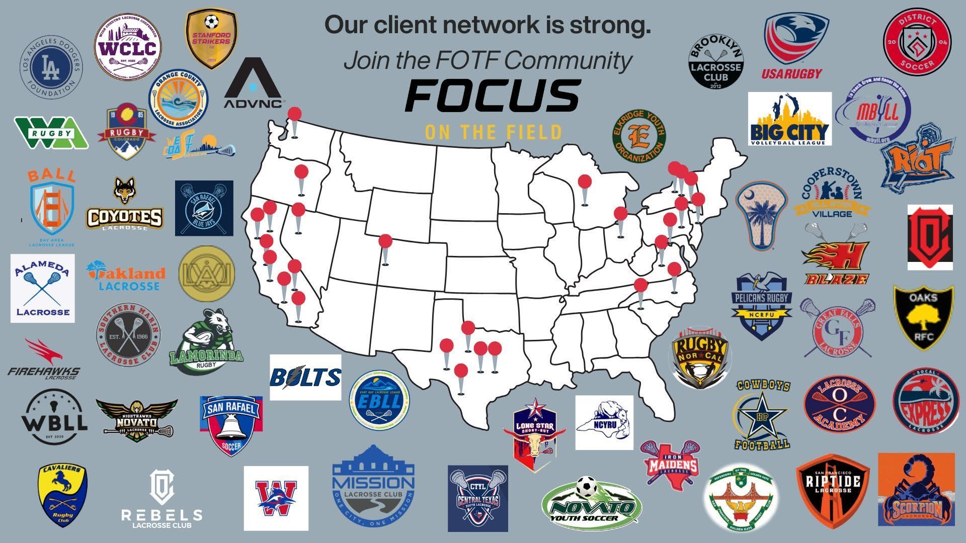 Map of Focus on the Field clients