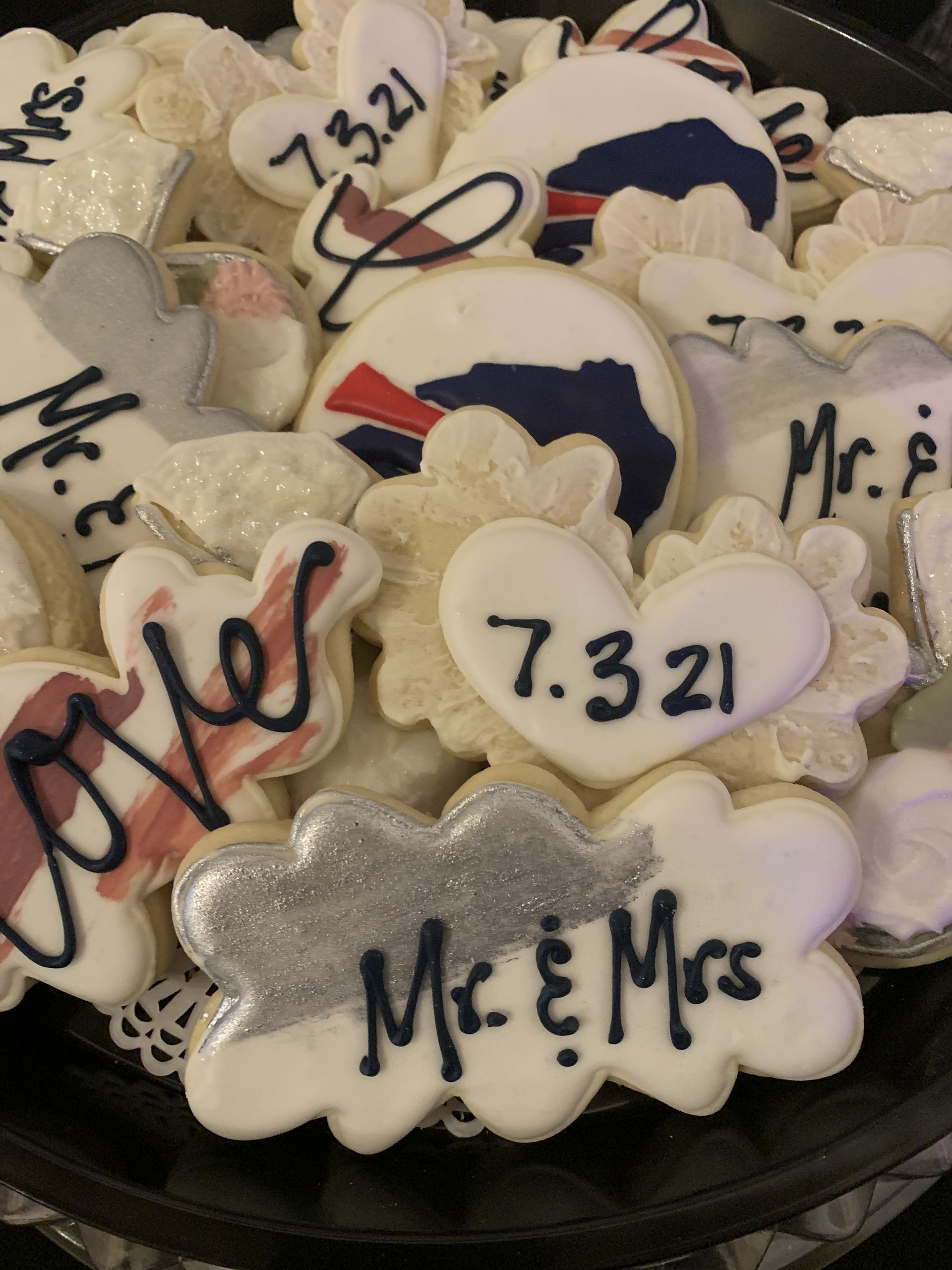 a bunch of cookies with the date 7.321 on them