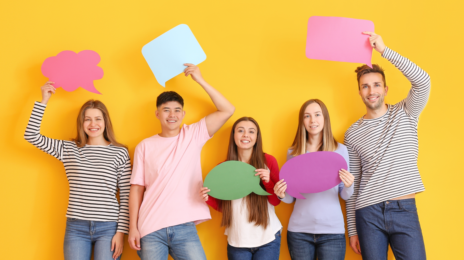 Group of people smiling