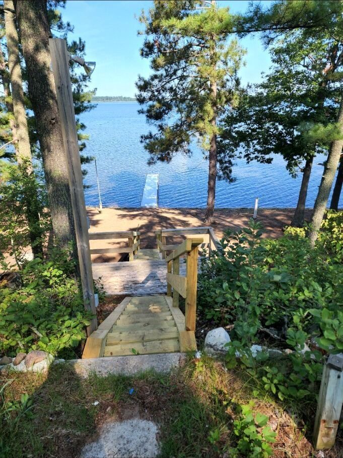Rebuilt and finished front entry steps
