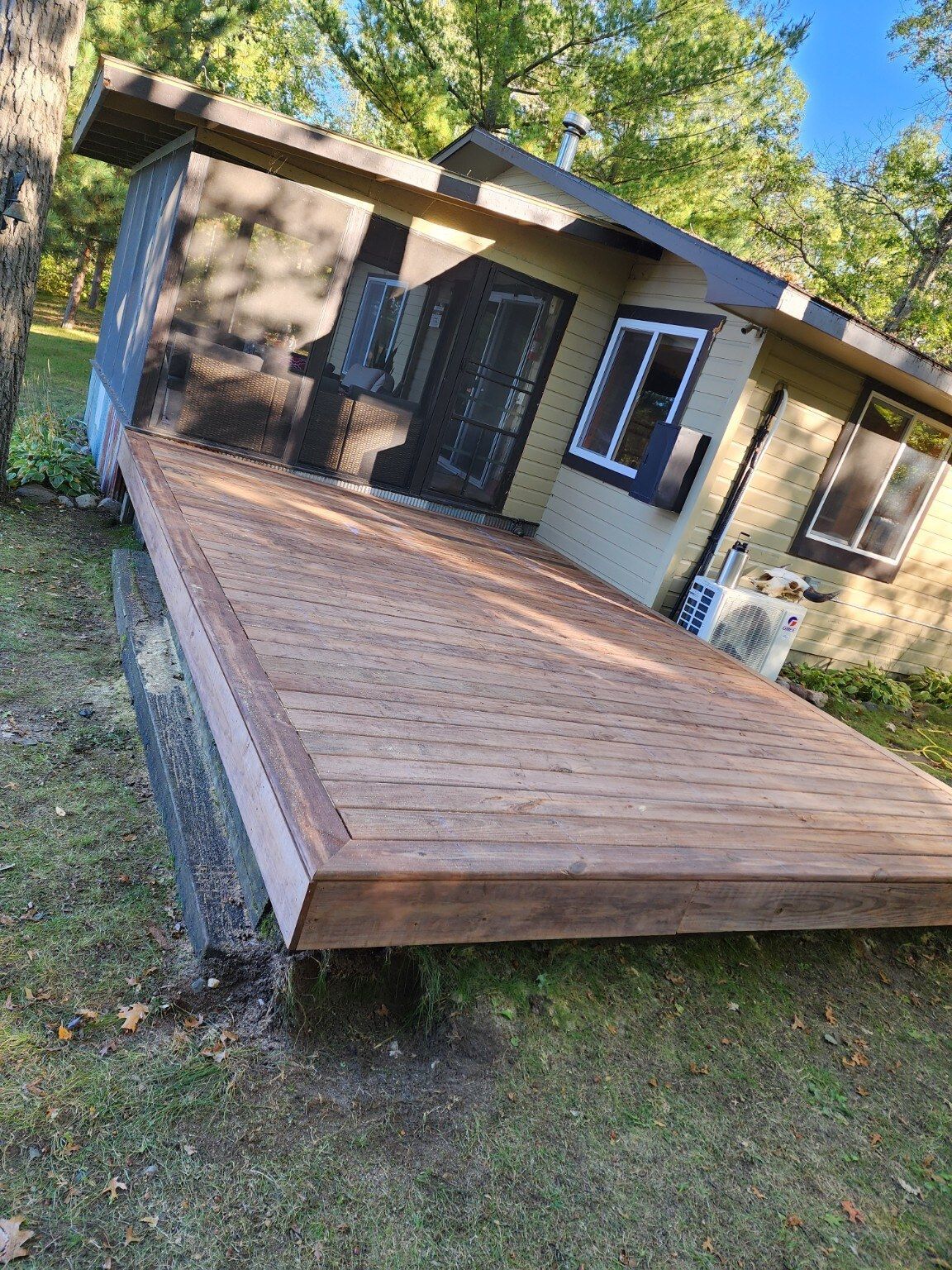 Rebuilt and finished front entry steps