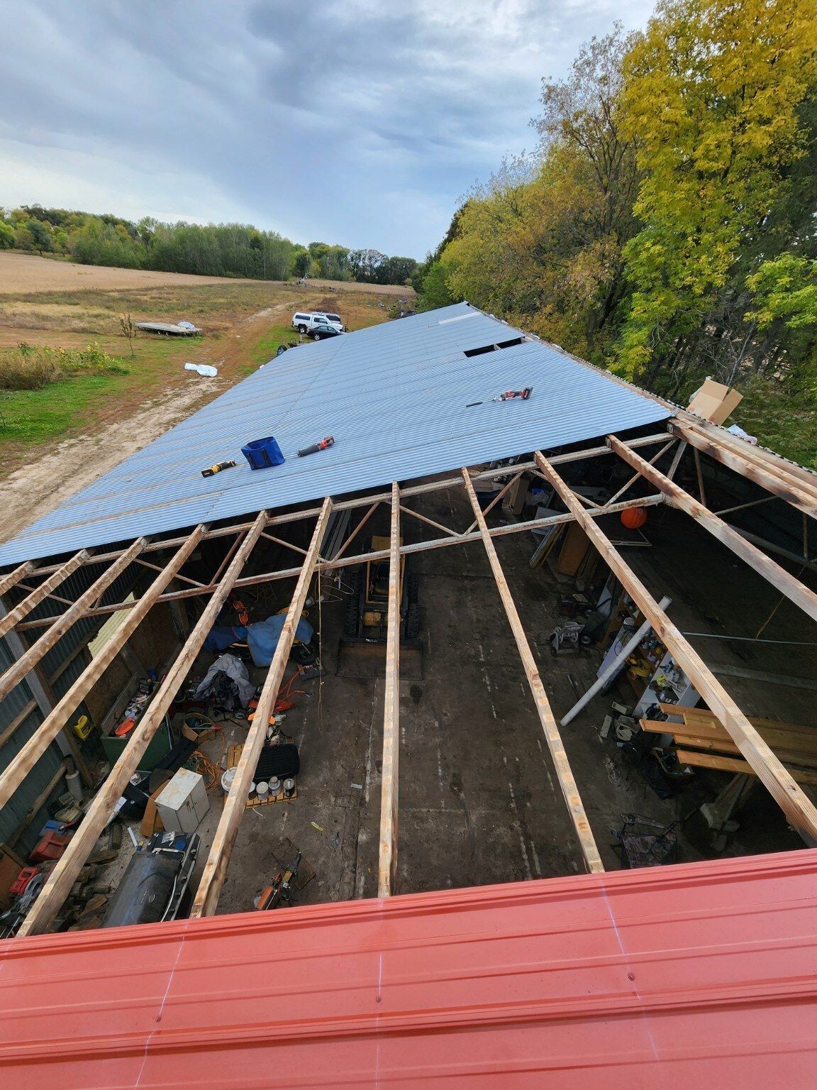 Roof structure prepared for metal panels