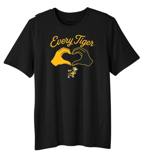 Black T-shirt with yellow 