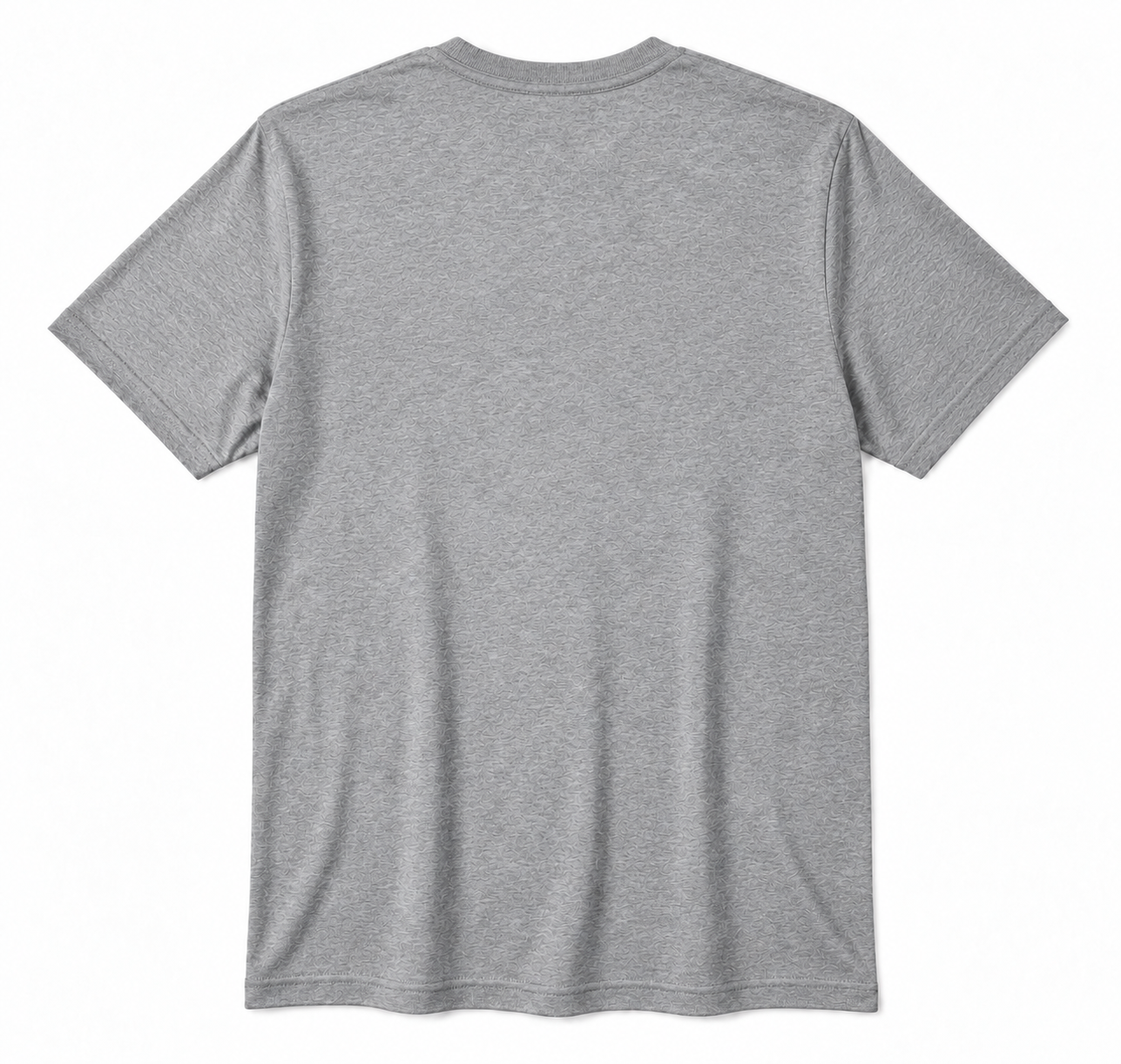 Gray short-sleeve crew-neck T-shirt shown front view on a white background
